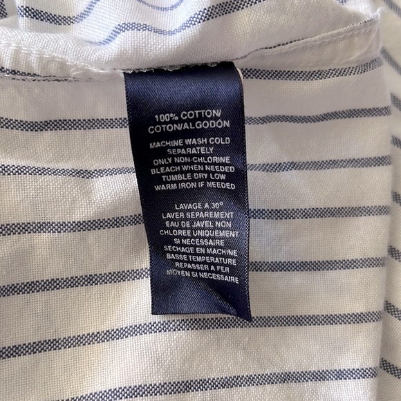 Chaps big & tall stripe cotton long sleeve shirt 3XB / 3TF - Picture 11 of 12